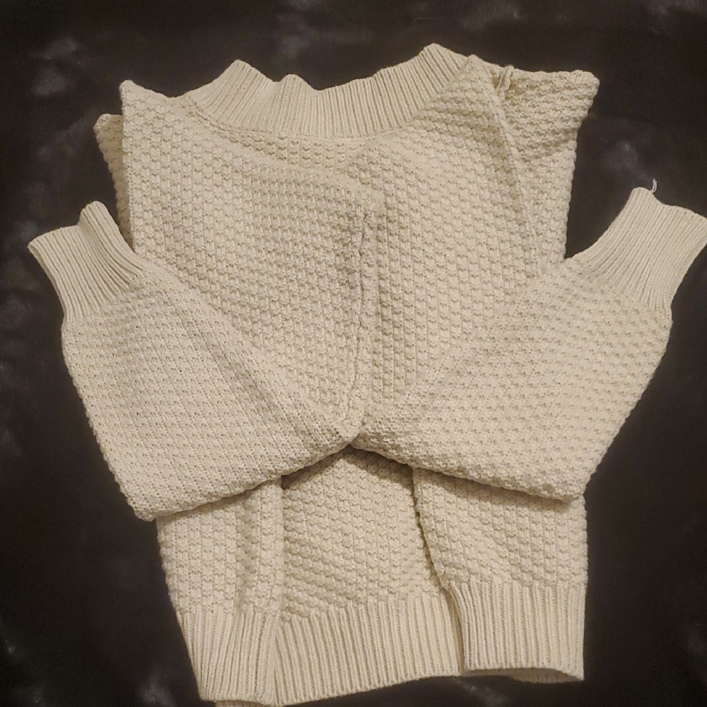 Free People Cropped Chunky Button Cardigan in Beige - Picture 7 of 11